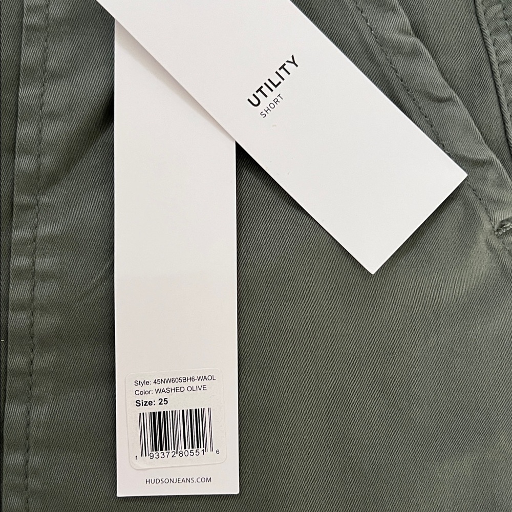 Hudson Jeans Olive Cargo Shorts NWT - Picture 6 of 6